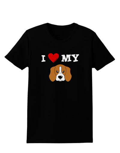 I Heart My - Cute Beagle Dog Womens Dark T-Shirt by TooLoud-Womens T-Shirt-TooLoud-Black-X-Small-Davson Sales