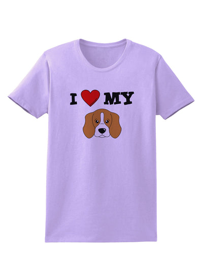 I Heart My - Cute Beagle Dog Womens T-Shirt by TooLoud-Womens T-Shirt-TooLoud-Lavender-X-Small-Davson Sales
