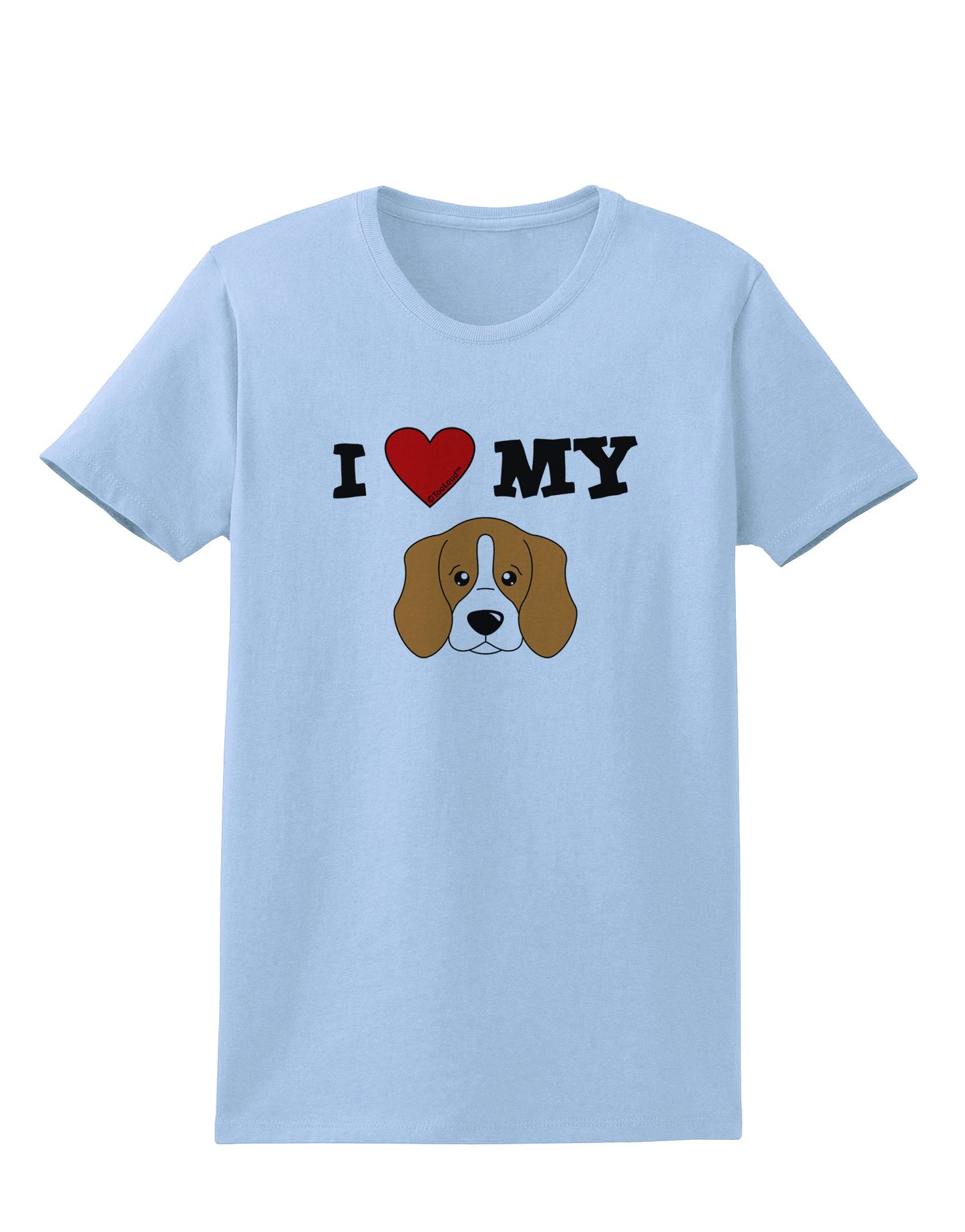 I Heart My - Cute Beagle Dog Womens T-Shirt by TooLoud-Womens T-Shirt-TooLoud-Light-Blue-X-Small-Davson Sales