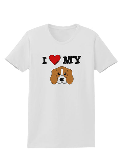 I Heart My - Cute Beagle Dog Womens T-Shirt by TooLoud-Womens T-Shirt-TooLoud-White-X-Small-Davson Sales