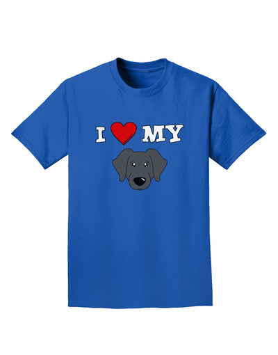 I Heart My - Cute Black Labrador Retriever Dog Adult Dark T-Shirt by TooLoud-Mens T-Shirt-TooLoud-Royal-Blue-Small-Davson Sales