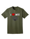 I Heart My - Cute Black Labrador Retriever Dog Adult Dark T-Shirt by TooLoud-Mens T-Shirt-TooLoud-Military-Green-Small-Davson Sales