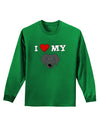 I Heart My - Cute Black Labrador Retriever Dog Adult Long Sleeve Dark T-Shirt by TooLoud-TooLoud-Kelly-Green-Small-Davson Sales