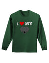 I Heart My - Cute Black Labrador Retriever Dog Adult Long Sleeve Dark T-Shirt by TooLoud-TooLoud-Dark-Green-Small-Davson Sales