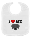 I Heart My - Cute Black Labrador Retriever Dog Baby Bib by TooLoud