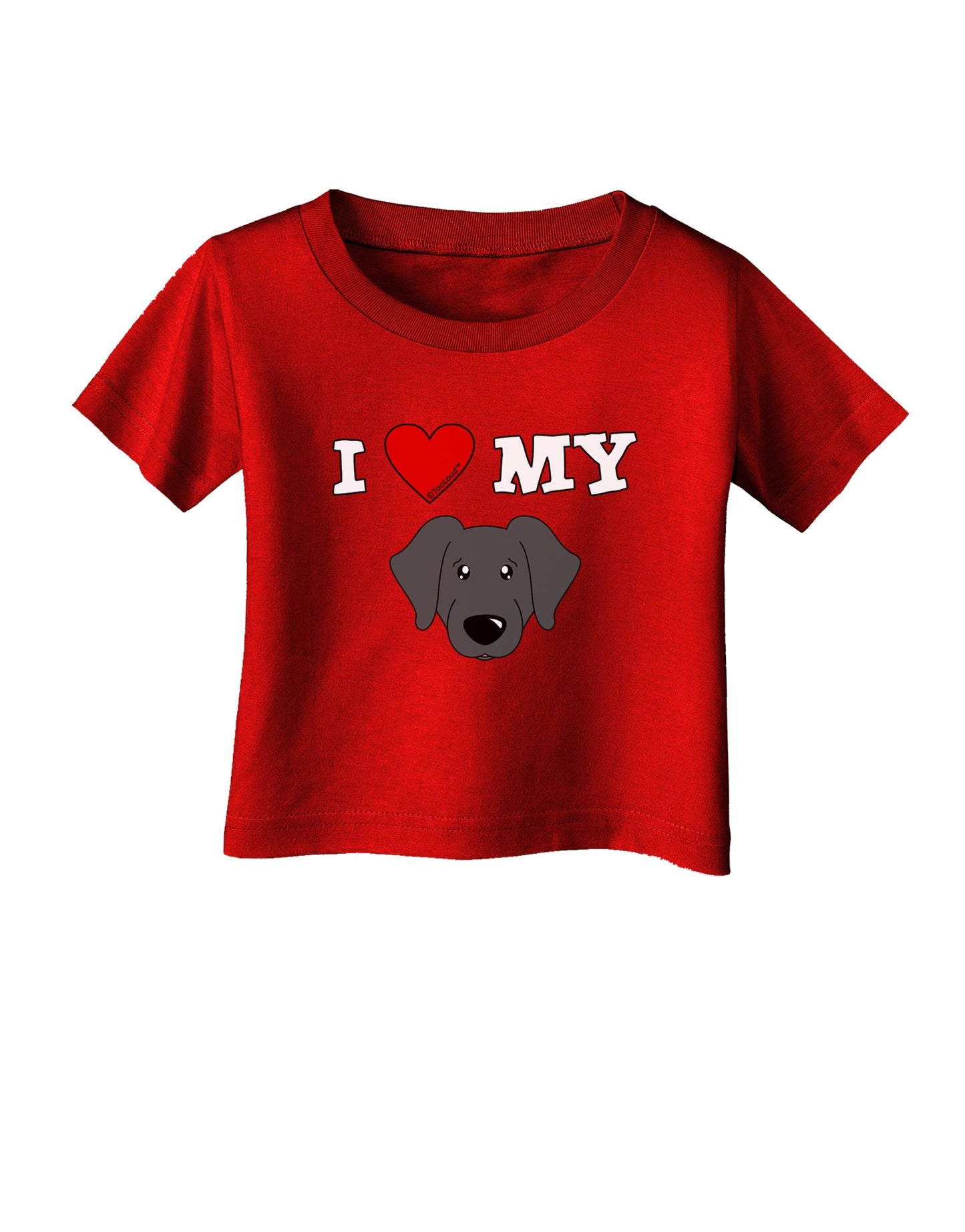 I Heart My - Cute Black Labrador Retriever Dog Infant T-Shirt Dark by TooLoud-Infant T-Shirt-TooLoud-Red-06-Months-Davson Sales