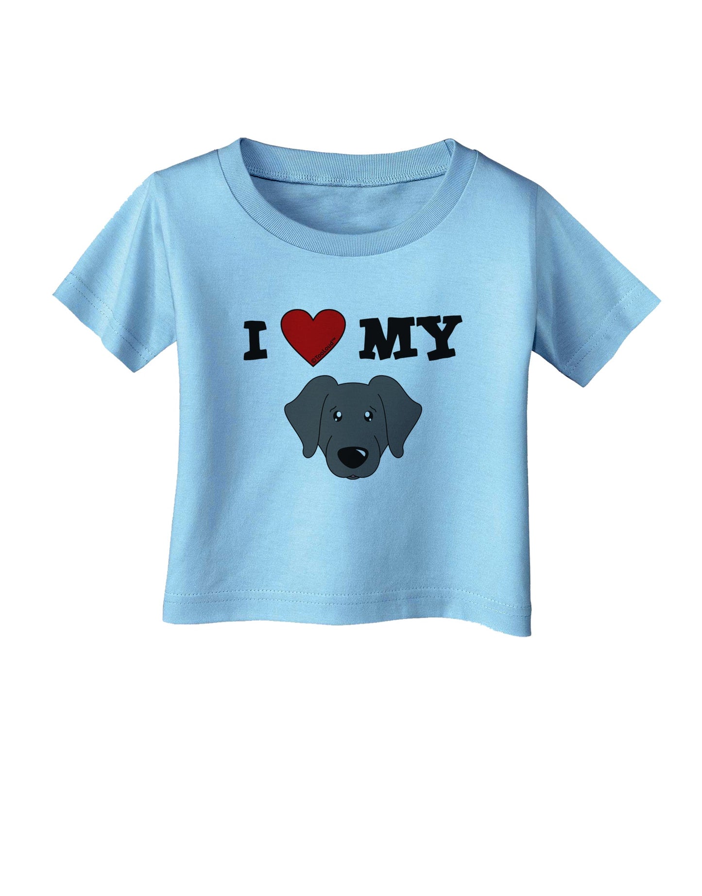 I Heart My - Cute Black Labrador Retriever Dog Infant T-Shirt by TooLoud-Infant T-Shirt-TooLoud-Aquatic-Blue-06-Months-Davson Sales