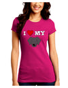 I Heart My - Cute Black Labrador Retriever Dog Juniors Crew Dark T-Shirt by TooLoud-T-Shirts Juniors Tops-TooLoud-Hot-Pink-Juniors Fitted Small-Davson Sales