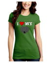 I Heart My - Cute Black Labrador Retriever Dog Juniors Crew Dark T-Shirt by TooLoud-T-Shirts Juniors Tops-TooLoud-Kiwi-Green-Juniors Fitted X-Small-Davson Sales