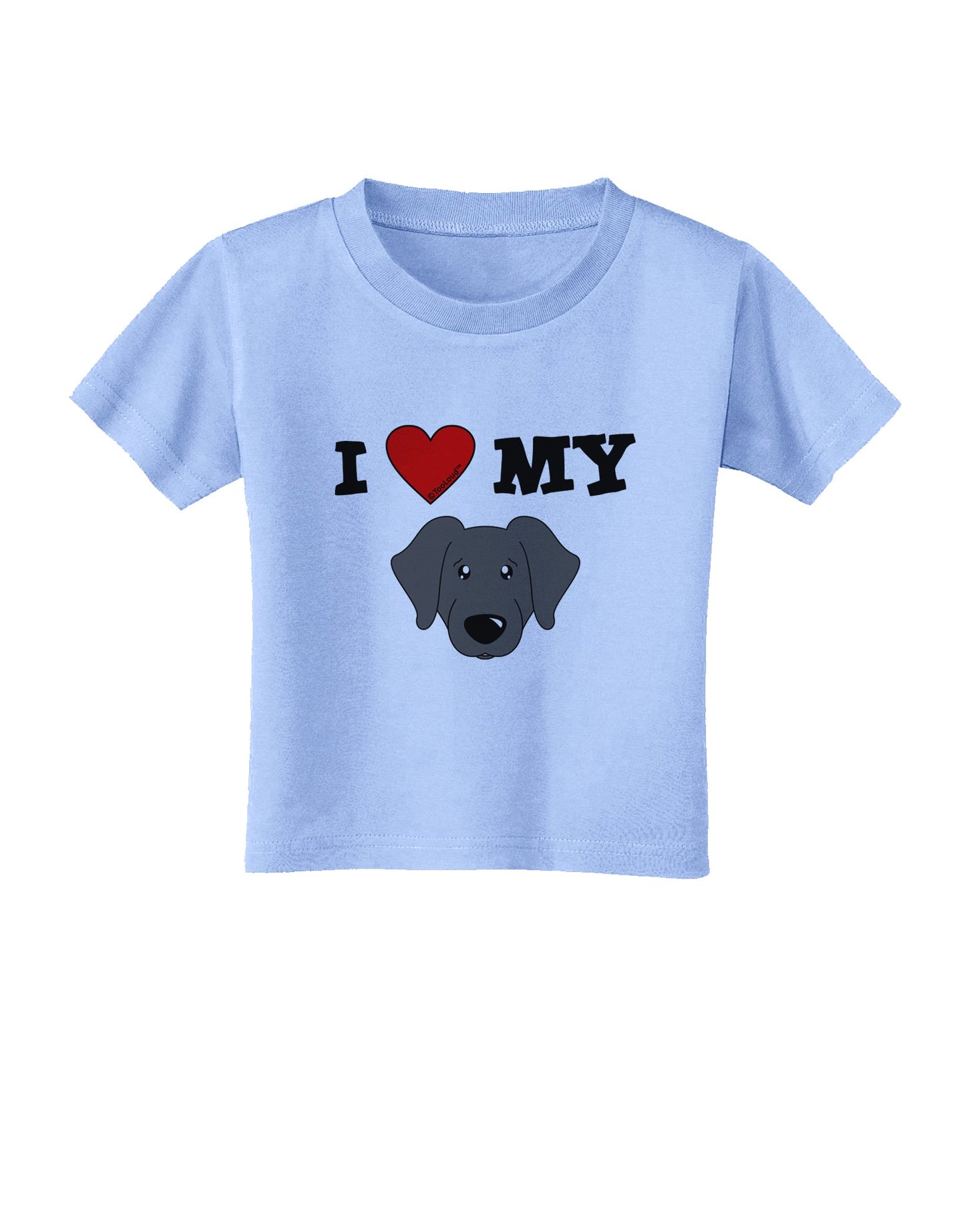 I Heart My - Cute Black Labrador Retriever Dog Toddler T-Shirt by TooLoud-Toddler T-Shirt-TooLoud-Aquatic-Blue-2T-Davson Sales
