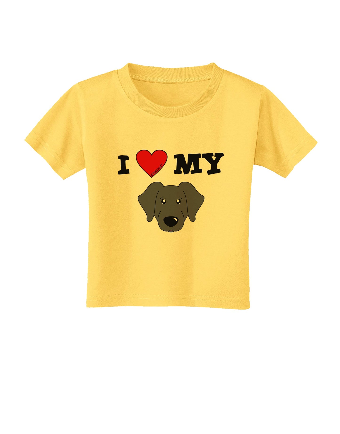 I Heart My - Cute Black Labrador Retriever Dog Toddler T-Shirt by TooLoud-Toddler T-Shirt-TooLoud-Yellow-2T-Davson Sales