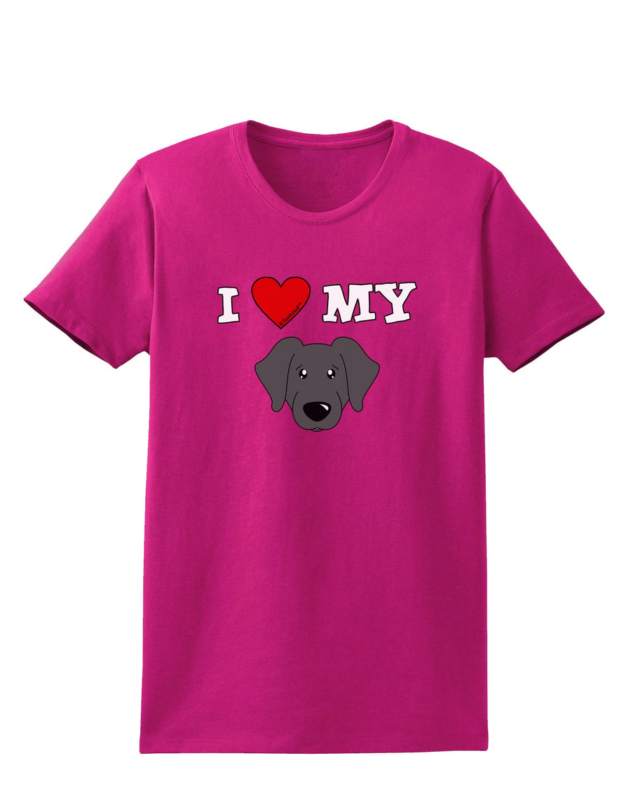 I Heart My - Cute Black Labrador Retriever Dog Womens Dark T-Shirt by TooLoud-Womens T-Shirt-TooLoud-Black-X-Small-Davson Sales