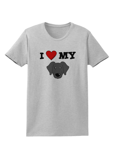 I Heart My - Cute Black Labrador Retriever Dog Womens T-Shirt by TooLoud-Womens T-Shirt-TooLoud-AshGray-X-Small-Davson Sales