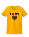 I Heart My - Cute Black Labrador Retriever Dog Womens T-Shirt by TooLoud-Womens T-Shirt-TooLoud-Gold-X-Small-Davson Sales