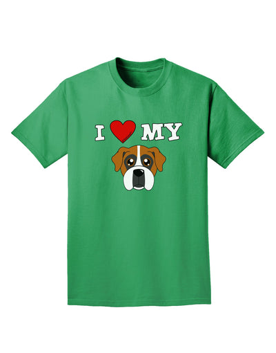 I Heart My - Cute Boxer Dog Adult Dark T-Shirt by TooLoud-Mens T-Shirt-TooLoud-Kelly-Green-Small-Davson Sales