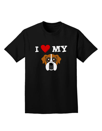 I Heart My - Cute Boxer Dog Adult Dark T-Shirt by TooLoud-Mens T-Shirt-TooLoud-Black-Small-Davson Sales