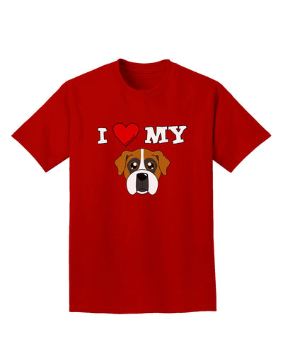 I Heart My - Cute Boxer Dog Adult Dark T-Shirt by TooLoud-Mens T-Shirt-TooLoud-Red-Small-Davson Sales