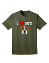 I Heart My - Cute Boxer Dog Adult Dark T-Shirt by TooLoud-Mens T-Shirt-TooLoud-Military-Green-Small-Davson Sales