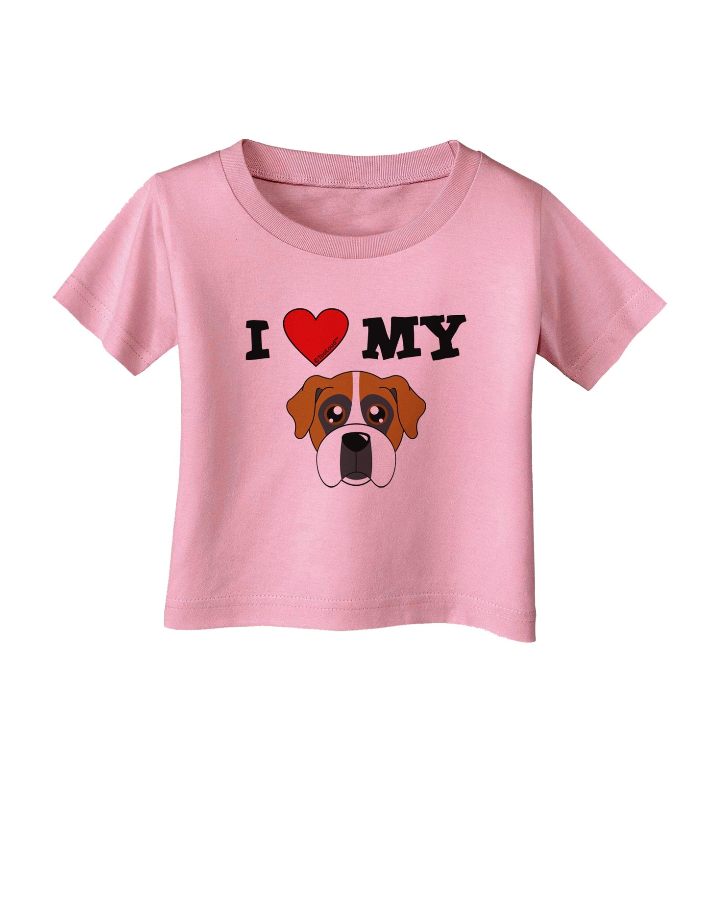 I Heart My - Cute Boxer Dog Infant T-Shirt by TooLoud-Infant T-Shirt-TooLoud-Candy-Pink-06-Months-Davson Sales