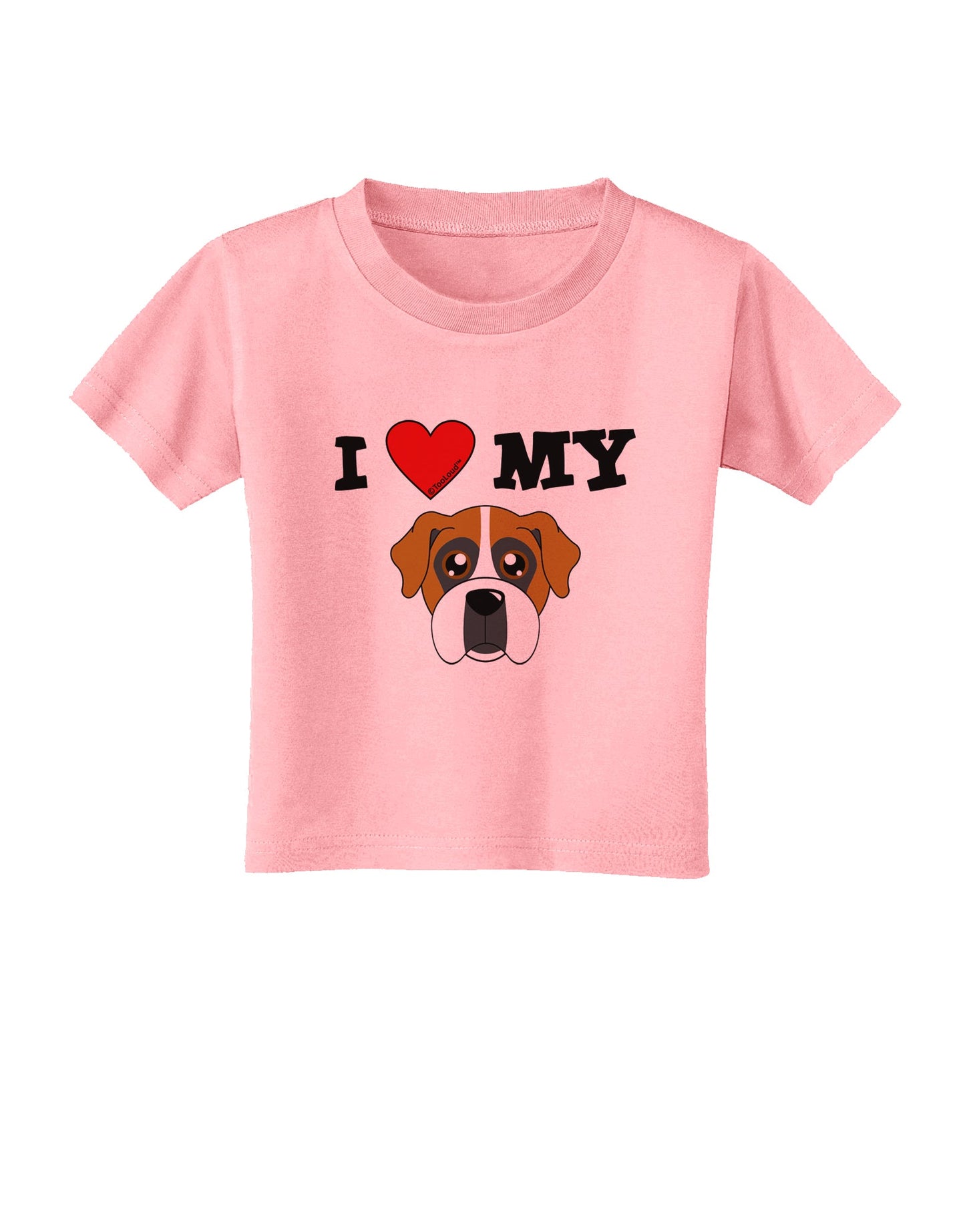 I Heart My - Cute Boxer Dog Toddler T-Shirt by TooLoud-Toddler T-Shirt-TooLoud-Candy-Pink-2T-Davson Sales