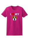 I Heart My - Cute Boxer Dog Womens Dark T-Shirt by TooLoud-Womens T-Shirt-TooLoud-Hot-Pink-Small-Davson Sales