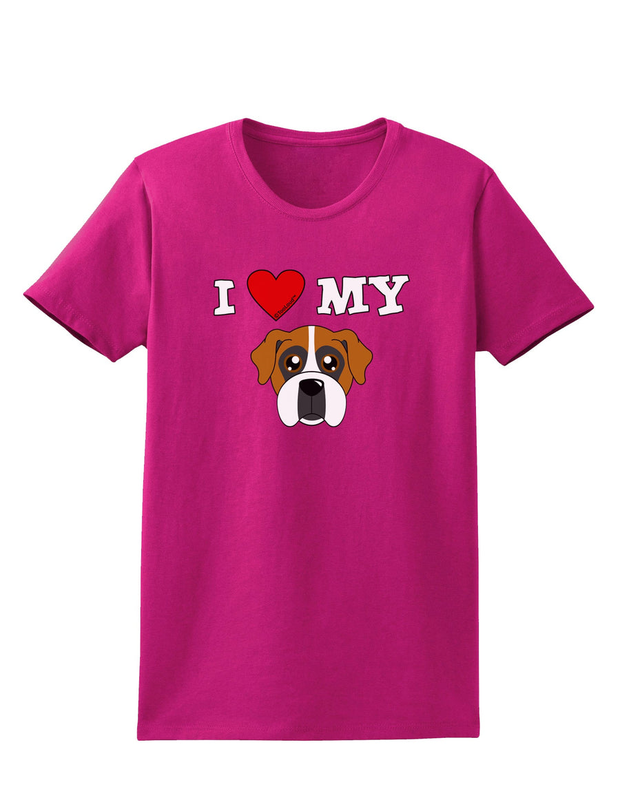 I Heart My - Cute Boxer Dog Womens Dark T-Shirt by TooLoud-Womens T-Shirt-TooLoud-Black-X-Small-Davson Sales