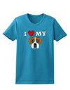 I Heart My - Cute Boxer Dog Womens Dark T-Shirt by TooLoud-Womens T-Shirt-TooLoud-Turquoise-X-Small-Davson Sales