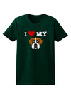 I Heart My - Cute Boxer Dog Womens Dark T-Shirt by TooLoud-Womens T-Shirt-TooLoud-Forest-Green-Small-Davson Sales