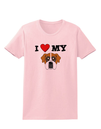 I Heart My - Cute Boxer Dog Womens T-Shirt by TooLoud-Womens T-Shirt-TooLoud-PalePink-X-Small-Davson Sales