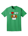 I Heart My - Cute Bulldog - Red Adult Dark T-Shirt by TooLoud-Mens T-Shirt-TooLoud-Kelly-Green-Small-Davson Sales