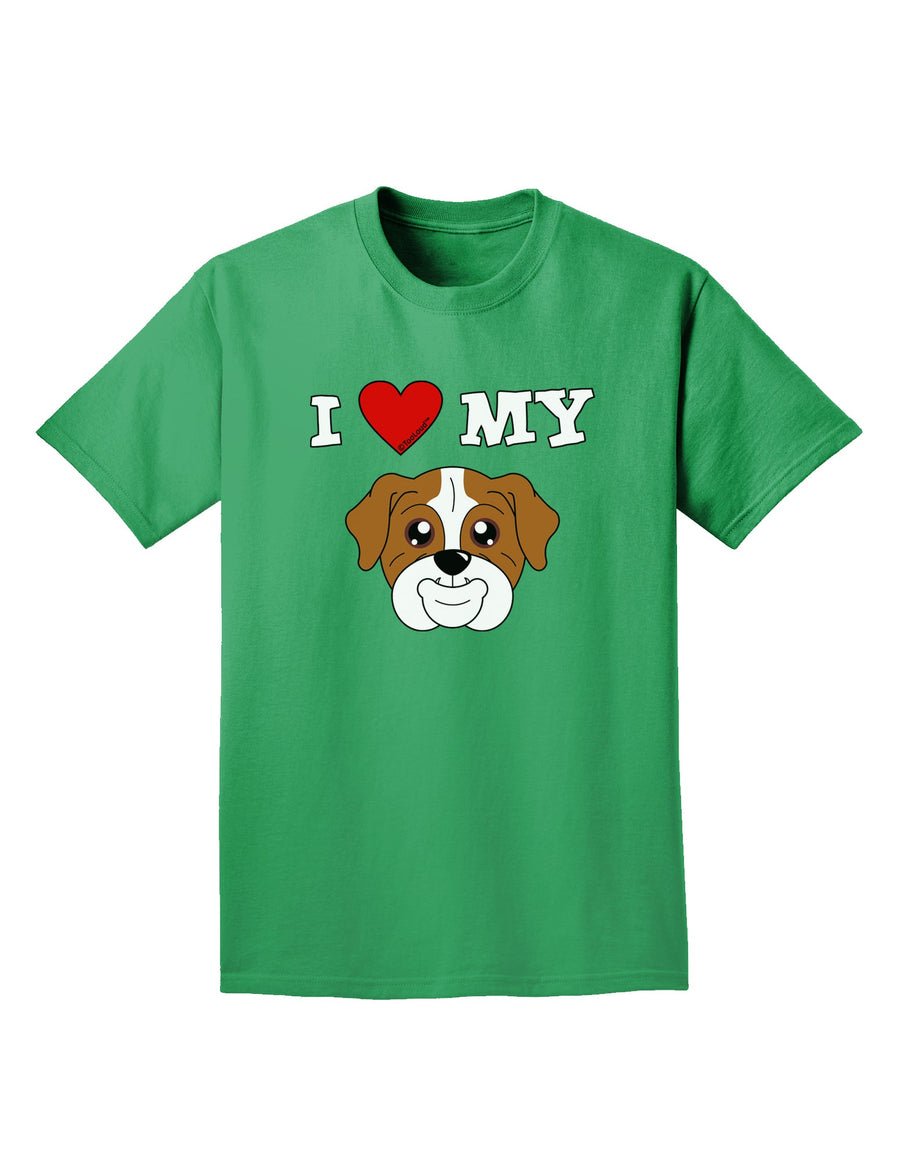 I Heart My - Cute Bulldog - Red Adult Dark T-Shirt by TooLoud-Mens T-Shirt-TooLoud-Purple-Small-Davson Sales