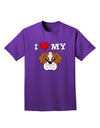 I Heart My - Cute Bulldog - Red Adult Dark T-Shirt by TooLoud-Mens T-Shirt-TooLoud-Purple-Small-Davson Sales