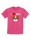 I Heart My - Cute Bulldog - Red Childrens Dark T-Shirt by TooLoud-Childrens T-Shirt-TooLoud-Sangria-X-Small-Davson Sales