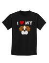 I Heart My - Cute Bulldog - Red Childrens Dark T-Shirt by TooLoud-Childrens T-Shirt-TooLoud-Black-X-Small-Davson Sales