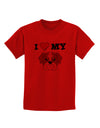 I Heart My - Cute Bulldog - Red Childrens T-Shirt by TooLoud-Childrens T-Shirt-TooLoud-Red-X-Small-Davson Sales