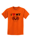 I Heart My - Cute Bulldog - Red Childrens T-Shirt by TooLoud-Childrens T-Shirt-TooLoud-Orange-X-Small-Davson Sales