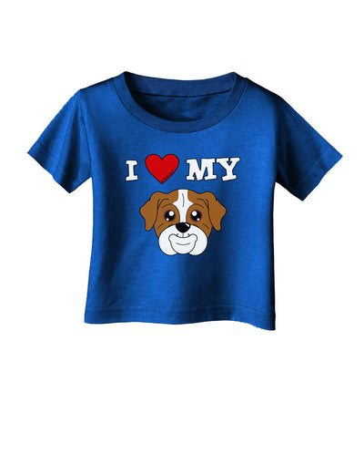I Heart My - Cute Bulldog - Red Infant T-Shirt Dark by TooLoud-Infant T-Shirt-TooLoud-Royal-Blue-06-Months-Davson Sales