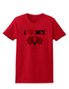 I Heart My - Cute Bulldog - Red Womens T-Shirt by TooLoud-Womens T-Shirt-TooLoud-Red-X-Small-Davson Sales