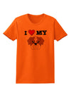 I Heart My - Cute Bulldog - Red Womens T-Shirt by TooLoud-Womens T-Shirt-TooLoud-Orange-X-Small-Davson Sales