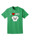 I Heart My - Cute Bulldog - White Adult Dark T-Shirt by TooLoud-Mens T-Shirt-TooLoud-Kelly-Green-Small-Davson Sales