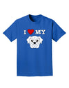 I Heart My - Cute Bulldog - White Adult Dark T-Shirt by TooLoud-Mens T-Shirt-TooLoud-Royal-Blue-Small-Davson Sales