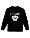 I Heart My - Cute Bulldog - White Adult Long Sleeve Dark T-Shirt by TooLoud-TooLoud-Black-Small-Davson Sales