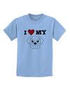 I Heart My - Cute Bulldog - White Childrens T-Shirt by TooLoud-Childrens T-Shirt-TooLoud-Light-Blue-X-Small-Davson Sales