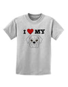 I Heart My - Cute Bulldog - White Childrens T-Shirt by TooLoud-Childrens T-Shirt-TooLoud-AshGray-X-Small-Davson Sales