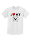 I Heart My - Cute Bulldog - White Childrens T-Shirt by TooLoud-Childrens T-Shirt-TooLoud-White-X-Small-Davson Sales