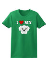 I Heart My - Cute Bulldog - White Womens Dark T-Shirt by TooLoud-Womens T-Shirt-TooLoud-Kelly-Green-X-Small-Davson Sales