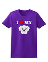 I Heart My - Cute Bulldog - White Womens Dark T-Shirt by TooLoud-Womens T-Shirt-TooLoud-Purple-X-Small-Davson Sales