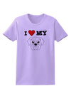 I Heart My - Cute Bulldog - White Womens T-Shirt by TooLoud-Womens T-Shirt-TooLoud-Lavender-X-Small-Davson Sales