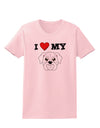 I Heart My - Cute Bulldog - White Womens T-Shirt by TooLoud-Womens T-Shirt-TooLoud-PalePink-X-Small-Davson Sales