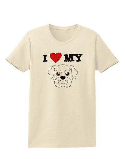 I Heart My - Cute Bulldog - White Womens T-Shirt by TooLoud-Womens T-Shirt-TooLoud-Natural-X-Small-Davson Sales